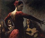 Flamenco Dancer Canvas Paintings - sttabladoflmcoii